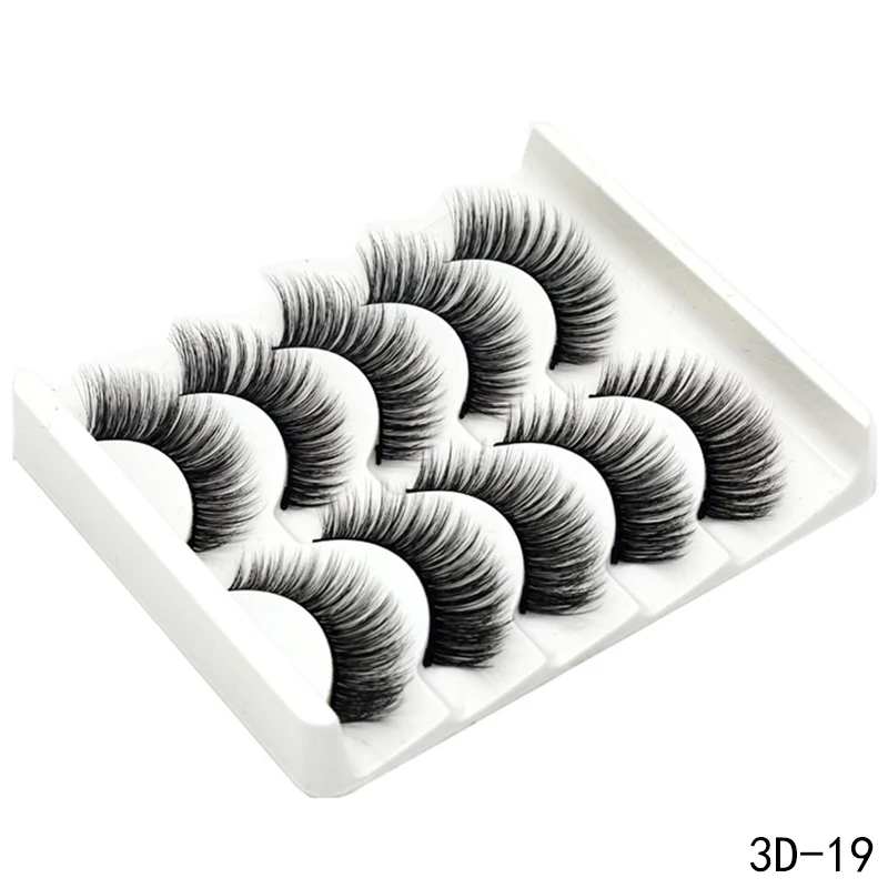 5 пар 3D Искусственные норковые накладные ресницы натуральные/толстые длинные ресницы для макияжа инструменты для наращивания - Цвет: 3D-19
