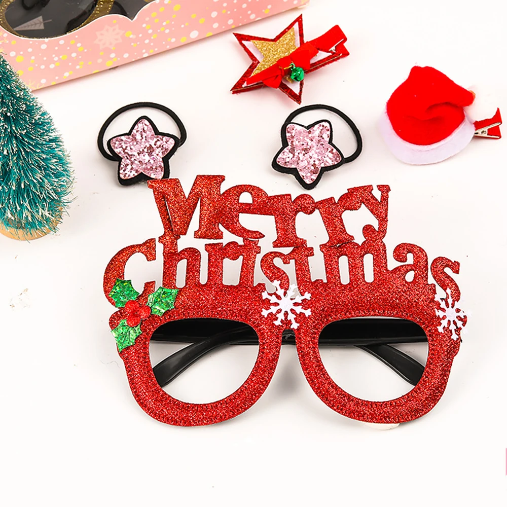 

cartoon dress up glasses adult children Christmas glasses supplies Christmas decoration glasses Christmas Xmas New Year