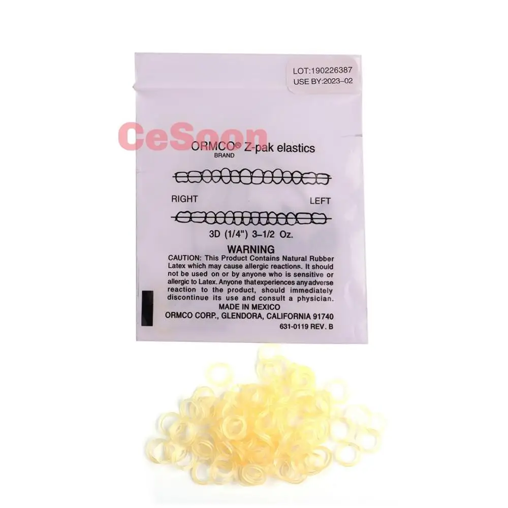

5000Pcs/50Packs Dental Orthodontic Zoo Pack Elastics Rubber Band 3.5 Oz Rubber Band Dentist Tools