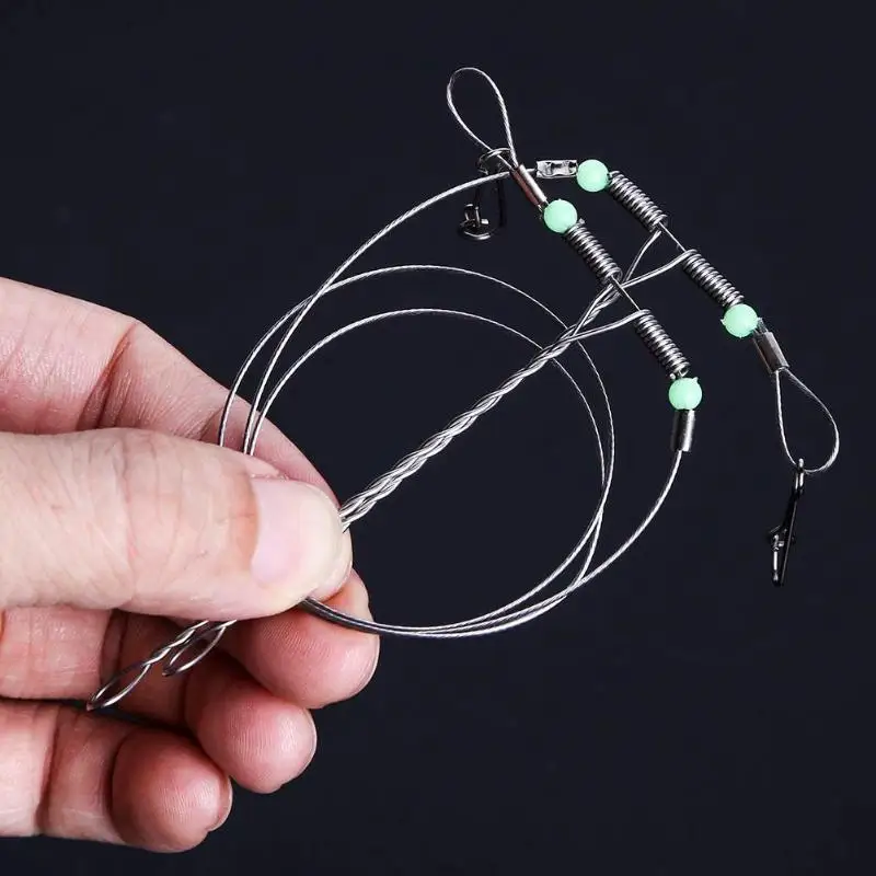 Рыболовные снасти из нержавеющей стали леска для поводка поворотная крючки