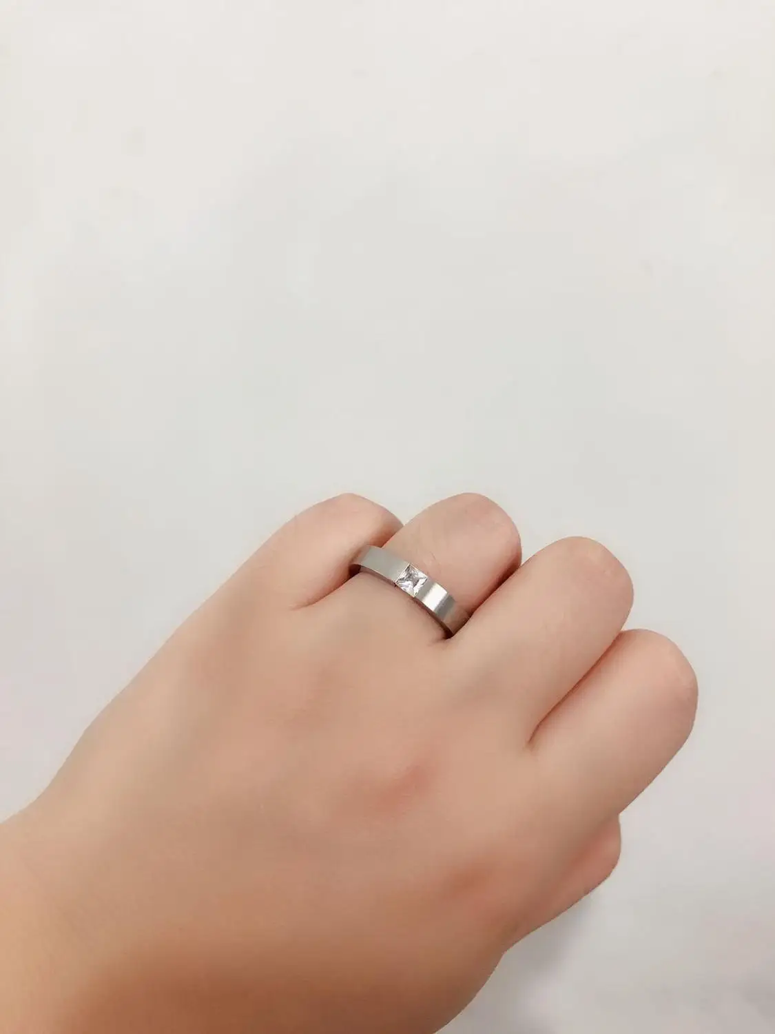 Мужские и женские обручальные кольца 4 мм из титановой стали кольцо с квадратным