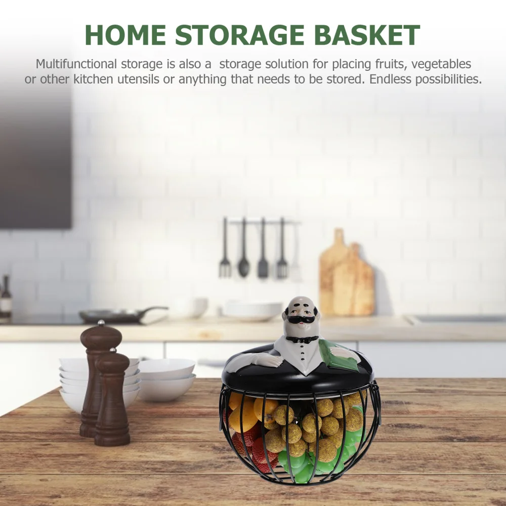 

1Pc Iron Container Creative Potato Bread Basket Kitchen Gadget Desktop Decor