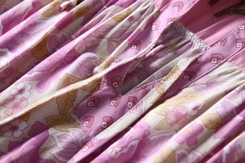 Винтажное шикарное женское розовое пляжное свободное мини платье на шнуровке с