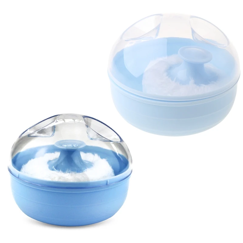 

Portable Baby Soft Body Talcum Powder Puff Sponge + Box Case Container Useful Supplies P15C