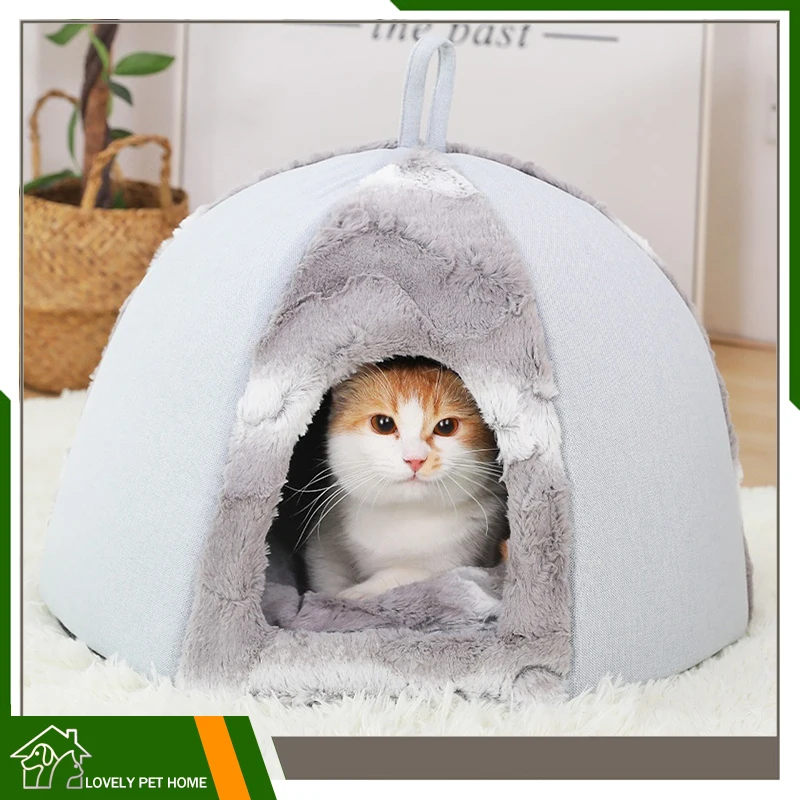 Зимнее теплое одеяло для сна домашних животных будка питомца|Кровати и подстилки