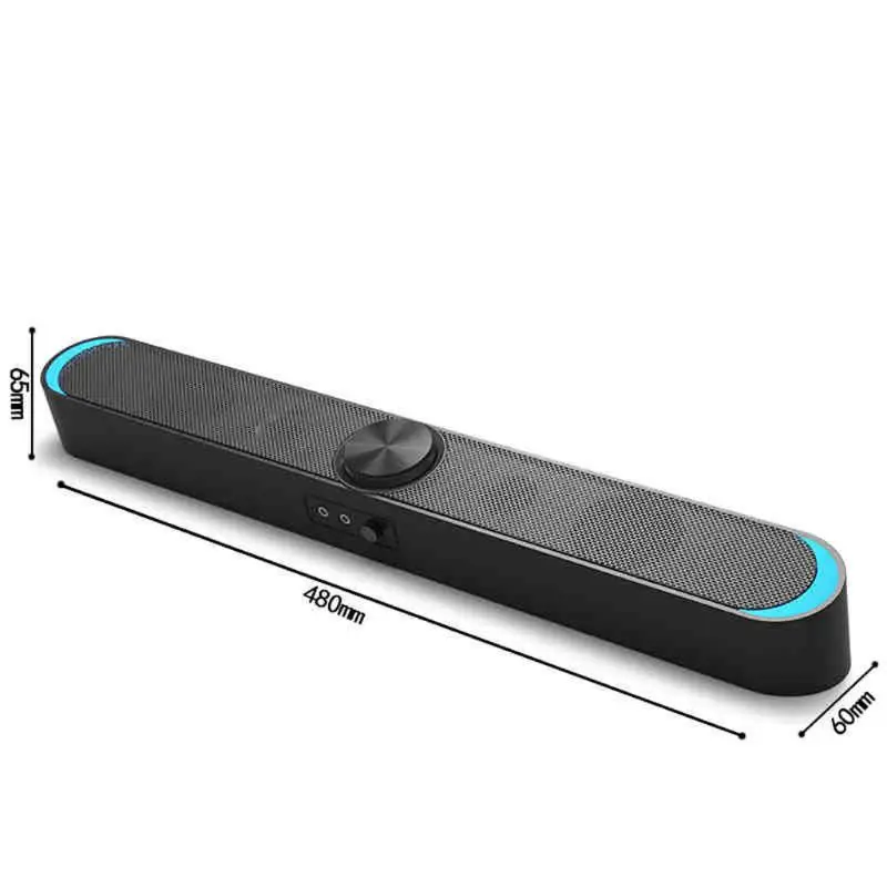 

USB Powered LED Sound Bar 3.5mm Speaker for Computer Desktop Mobile Phone Tablet