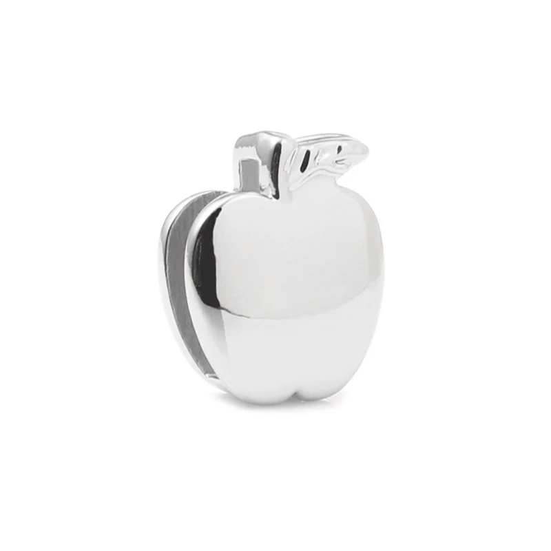 2Pcs/Lot 3 Colors 10mm Apple Shape Charm Slide Beads Fits Brand Mesh Bracelet For Women DIY Watch Strap Jewelry Accessories - купить по