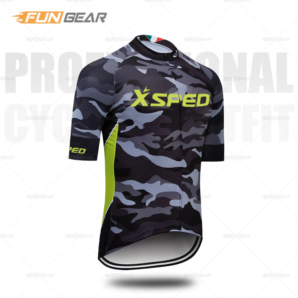 CyclingJerseys Велоспорт Джерси нагрудник шорты комплект летняя одежда для велоспорта Триатлон Кожи Костюм велосипедная форма Мужская горный BMX внедорожный камуфляж - Цвет: CyclingJerseys