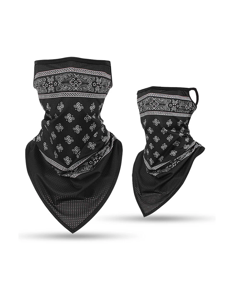 Дышащий чехол с принтом для лица ветрозащитный пылезащитный езды на мотоцикле и