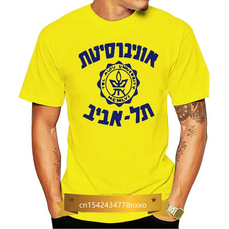 

Short sleeve v-neck t-shirts summer stree t-shirts twear-tel aviv university hebrew israel t-shirts