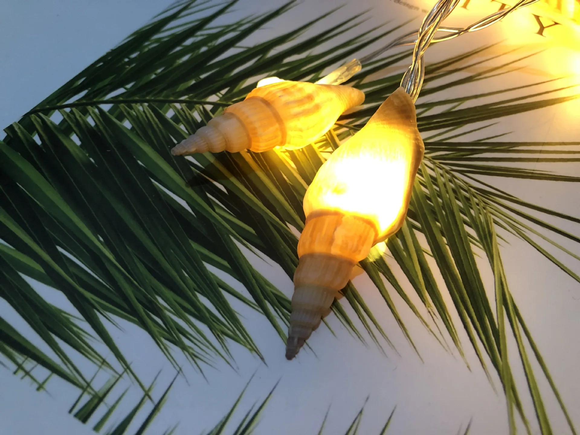 Светильник из натуральной раковины 10 светодиодный для рождественской вечеринки