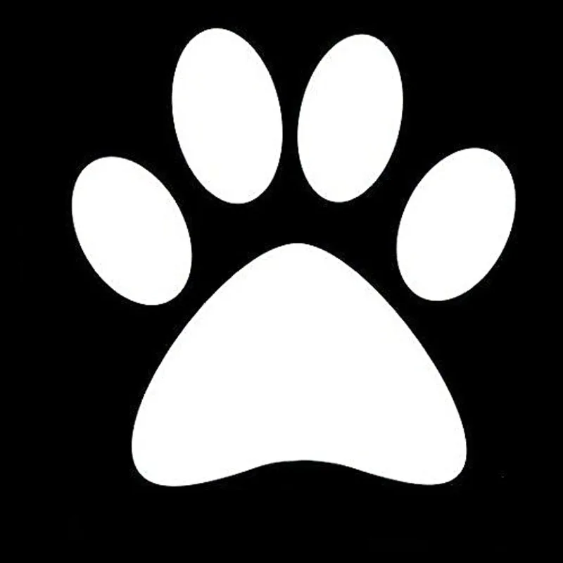 

8*8CM Cat Dog Paw Print Vinyl Car Sticker Decals Car Cover Scratches Decorative Accessories Black/Silver
