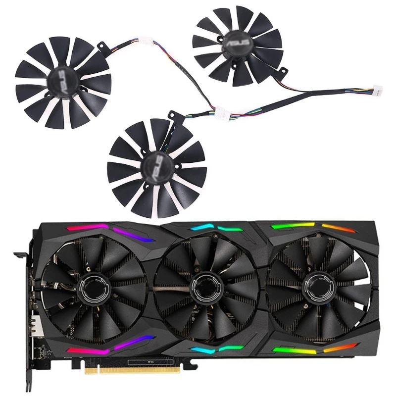 

Новый 88 мм T129215SH DC 12V 0.30AMP GPU охлаждающий вентилятор для ASUS ROG-STRIX- RTX2080ti 2080 RTX2070 RTX2060 видеокарта вентилятор охлаждения