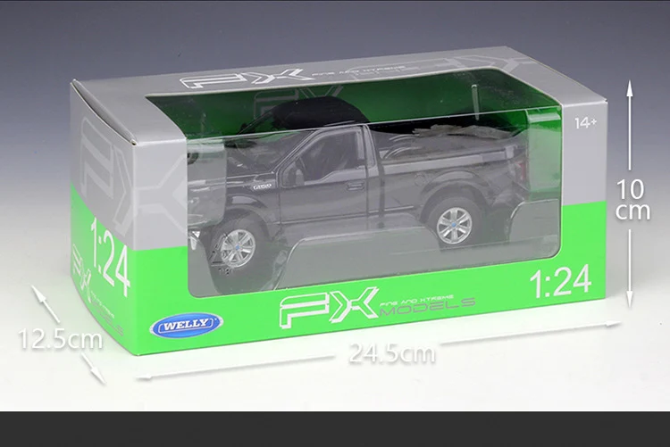 WELLY 1:24 Масштаб металлическая классическая 2015 F 150 регулярные такси сплава литья
