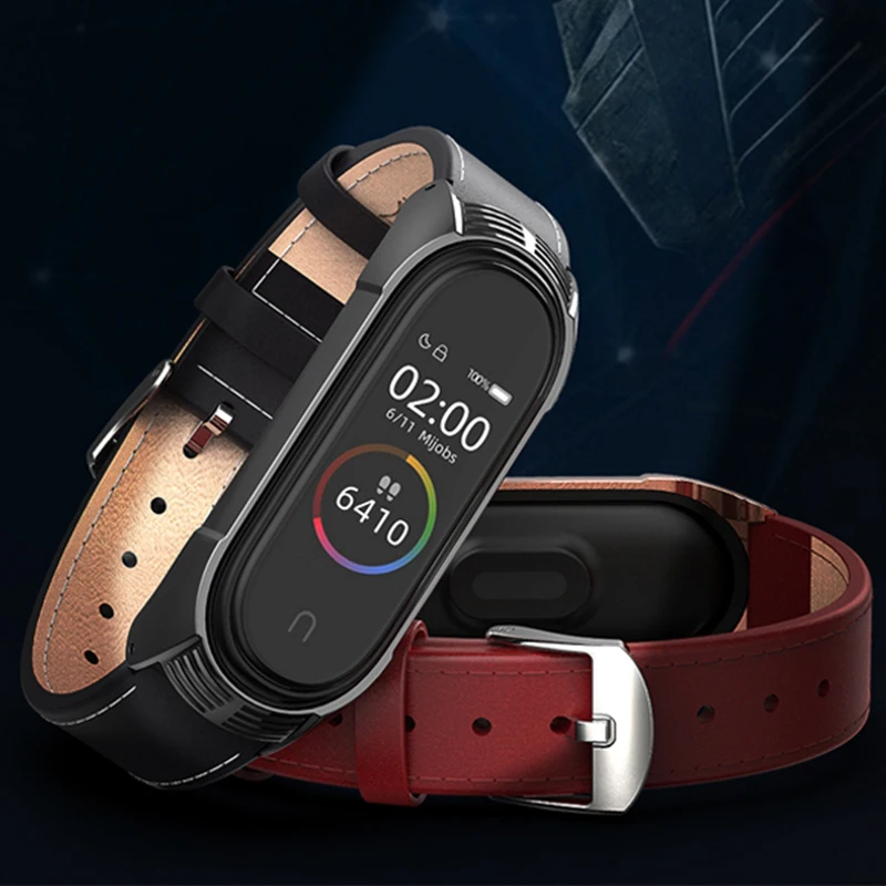 mi jobs Newst Design mi Band 4 ремешок из натуральной кожи браслет для Xiaomi mi Band 4 сменный ремешок mi band 4 умные аксессуары