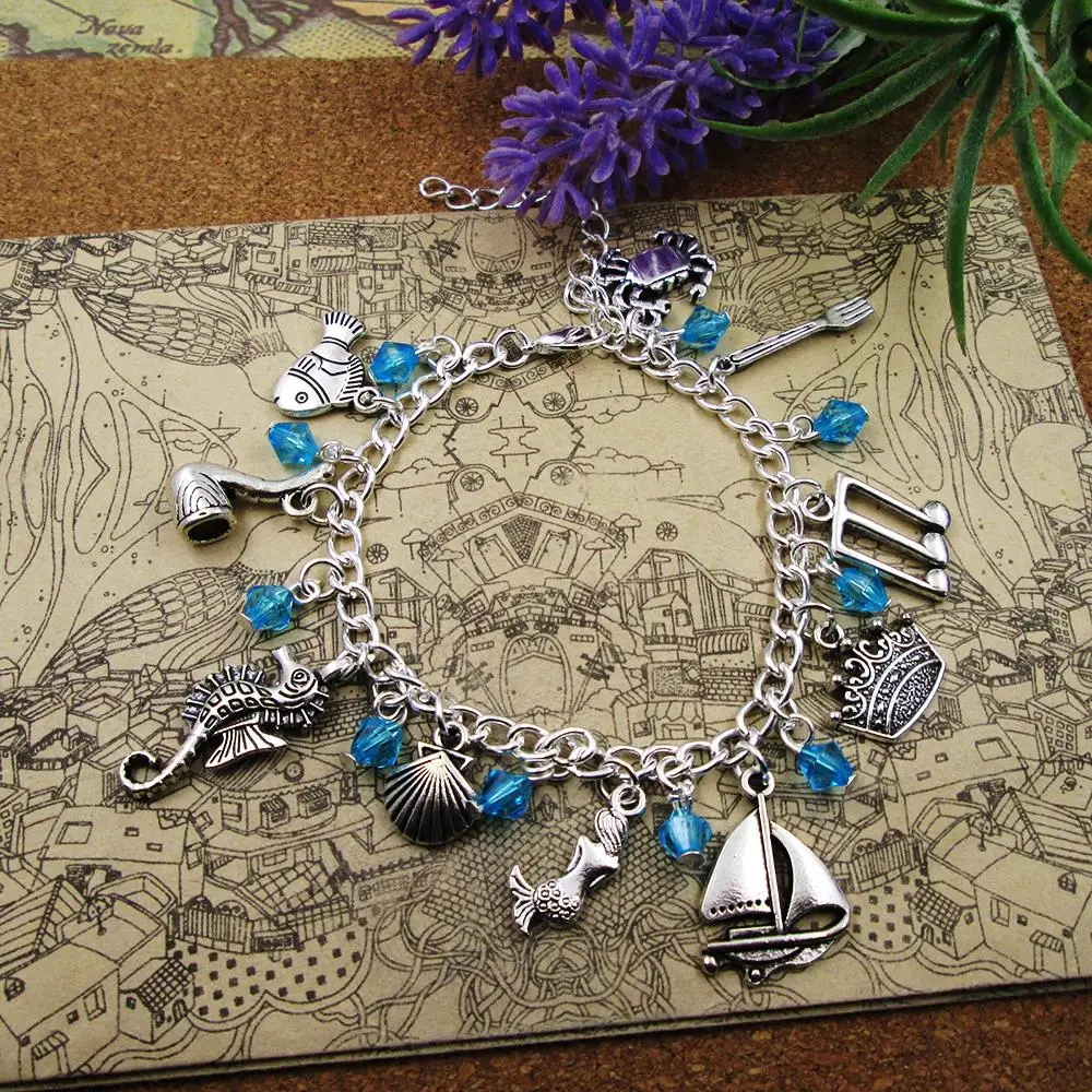 

Браслет с подвеской «русалка», музыка, парусник, ювелирные изделия ручной работы