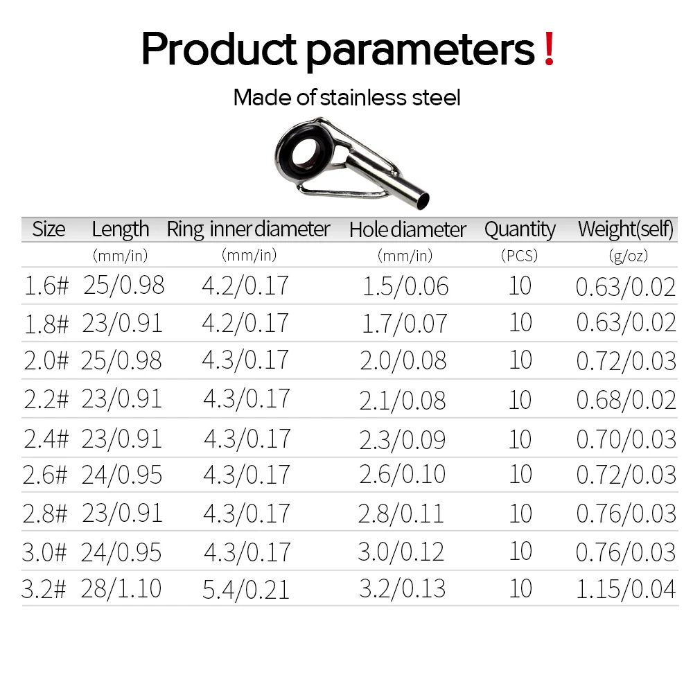 90 шт./компл. #1 6-#3 2 направляющие наконечники для удочек набор запасных частей топы