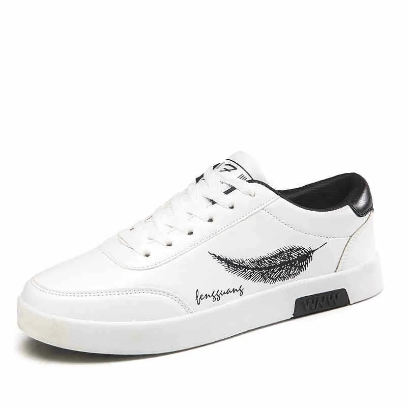 Мужские уличные Прогулочные дышащие кожаные кроссовки с принтом новые Брендовые