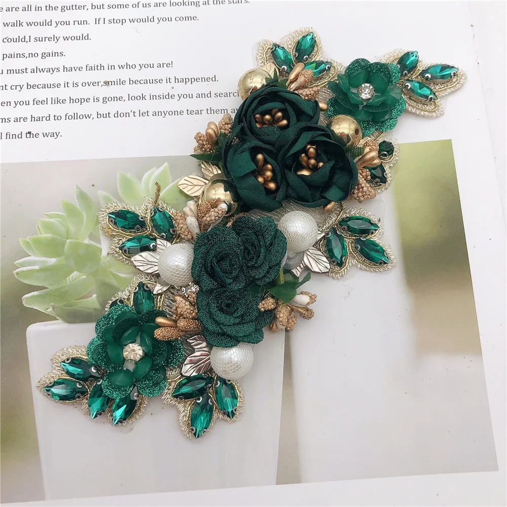 5 шт. аппликация для вечернего платья с цветочной вышивкой