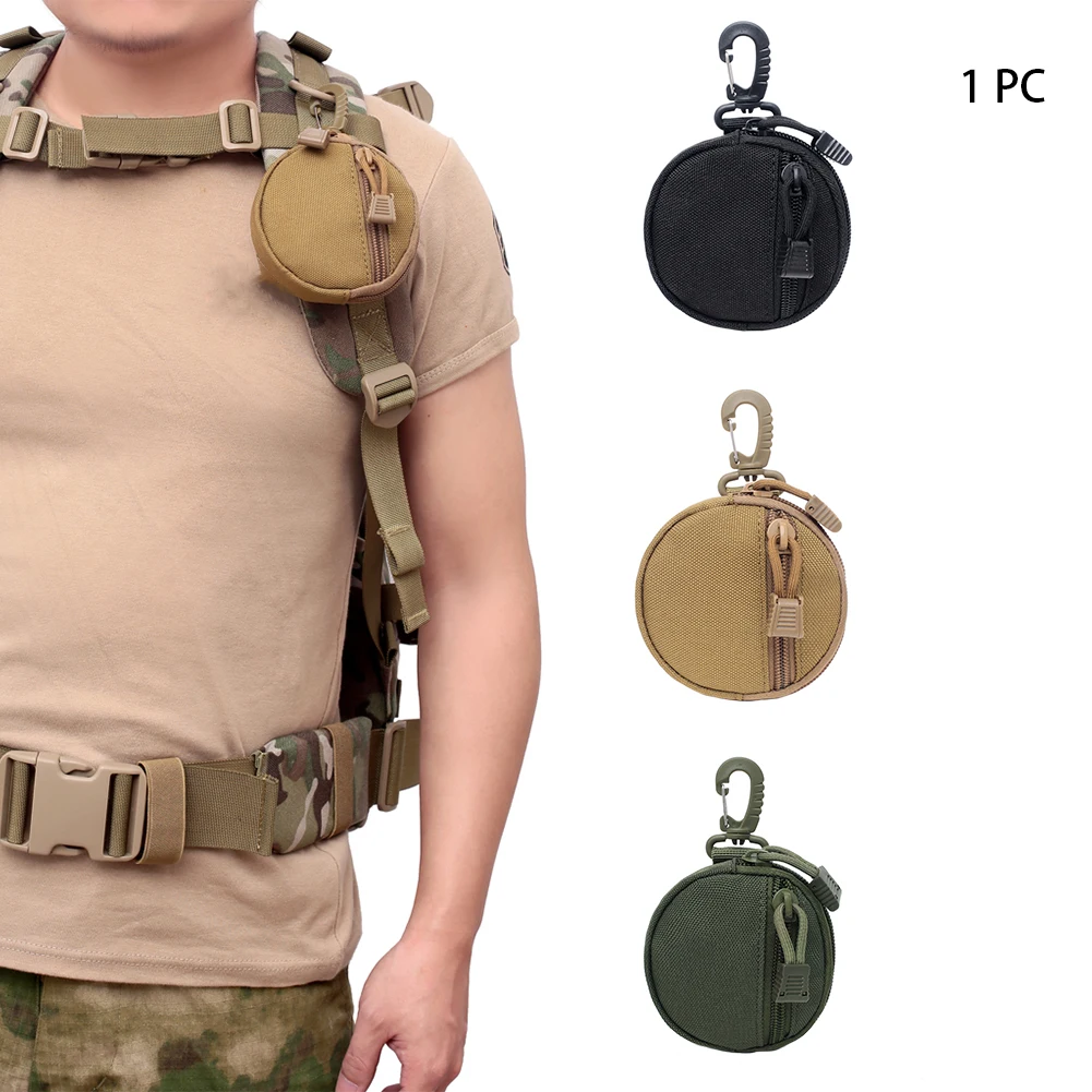 

Men Women Key Holder Camping Keychain Travel Coin Purses Multifunction Mini Wallet Bag EDC Pouch Zipper Hunting Outdoor Tool