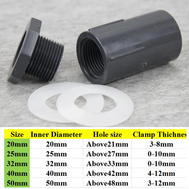

Fish tank waterproof joint Inlet Outlet Fitting Joint Head Water Pipe Fitting Waterproof Connector for Aquarium Fish Water Tank