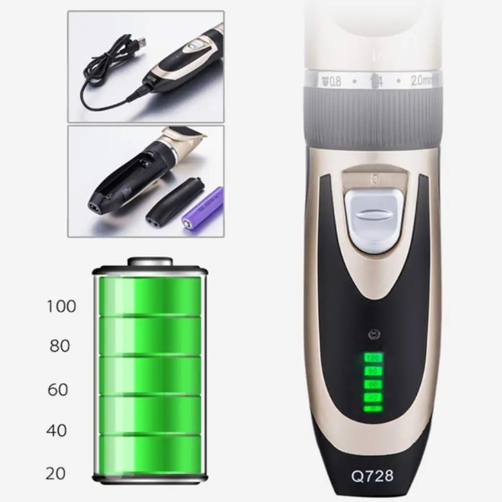 Профессиональный набор для стрижки волос с зарядкой от USB направляющей расческой
