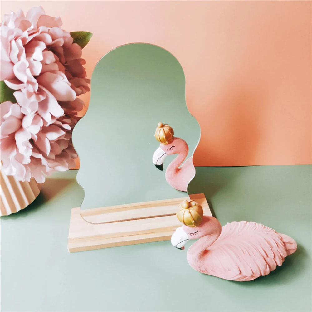 

Nordic Cosmetic Mirror Plastic Makeup Mirror Ins Vintage Decorative Mirror Room Home Decor espejos decorativos Beauty Tools 1pcs