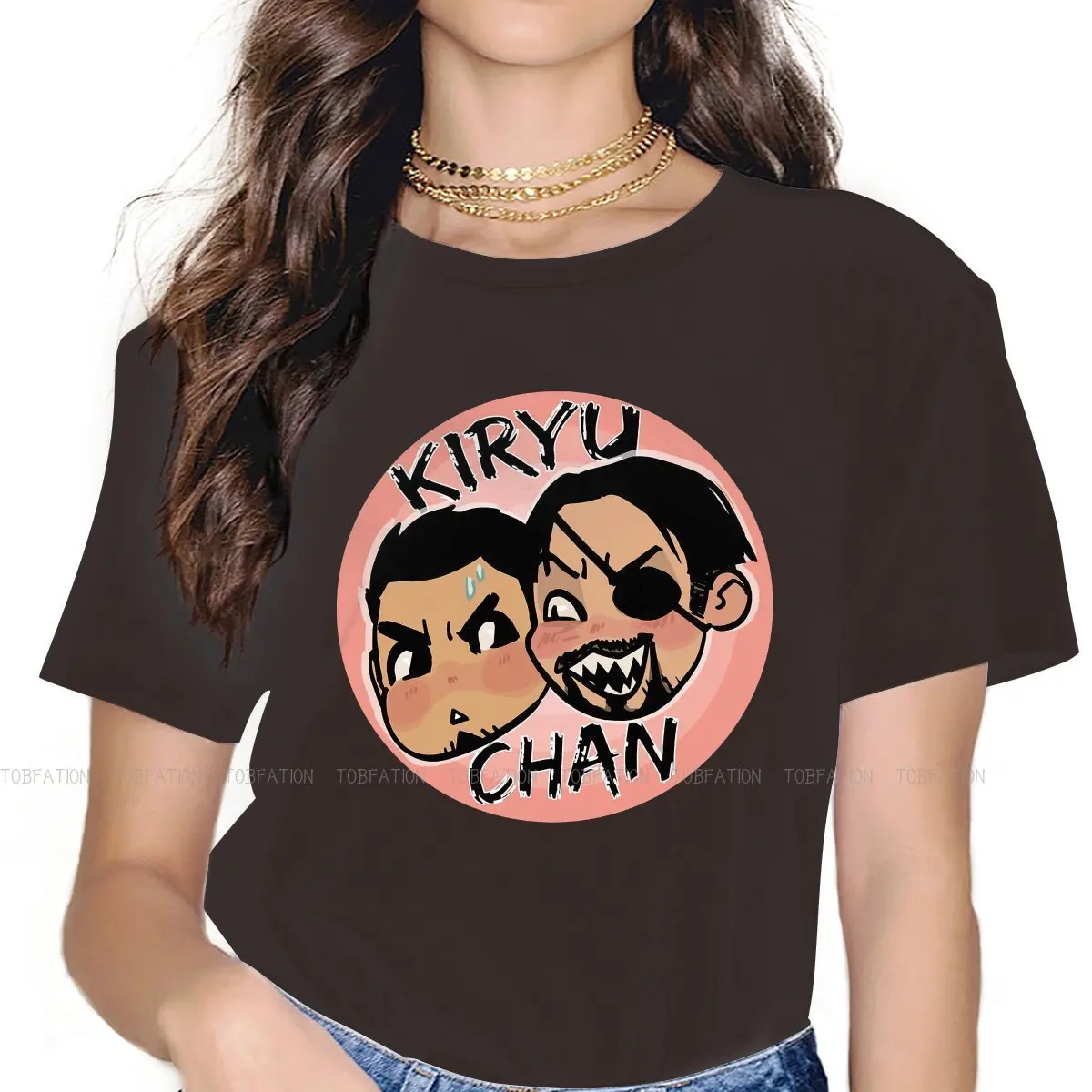 

YAKUZA Kenzan Dead Souls Kiryu Kazuma TShirt for Woman Girl Kiryu Chan Soft Leisure Tee T Shirt High Quality Fluffy