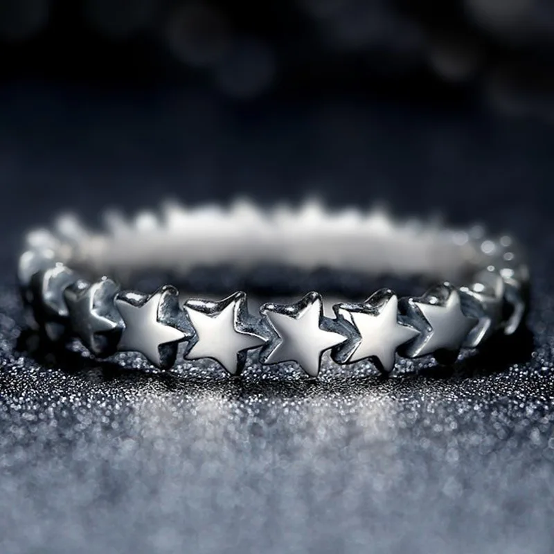 

Women's Fashion Silver Plated Infinity Stars Ring Minimalism Cute Stackable Fine Ring Cocktail Party Women Jewelry Xmas Gifts