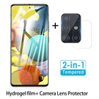 2 в 1 гидрогель пленка среднего класса против царапин для Samsung A12 A51 A71 A21 A42 A41 A31 5G камера защитная пленка для Samsung A51 A12 A71