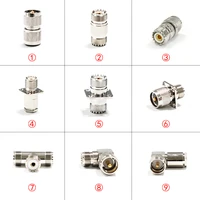1pc uhf rf connector male plug female jack adapter spilitter solder flange t type straight right angle for rg8 new wholesale