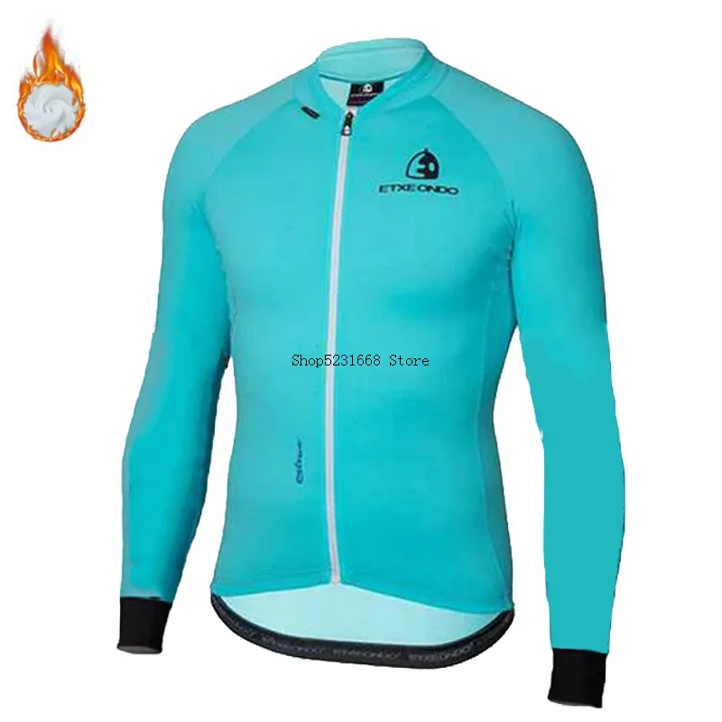 Мужская зимняя велосипедная куртка Etxeondo термальная флисовая черная рубашка с