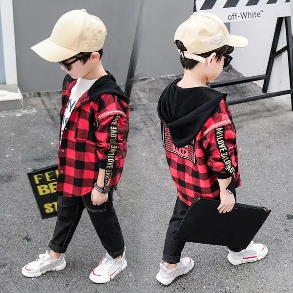 Рубашки для мальчиков классические повседневные Детские рубашки в клетку От 3 до