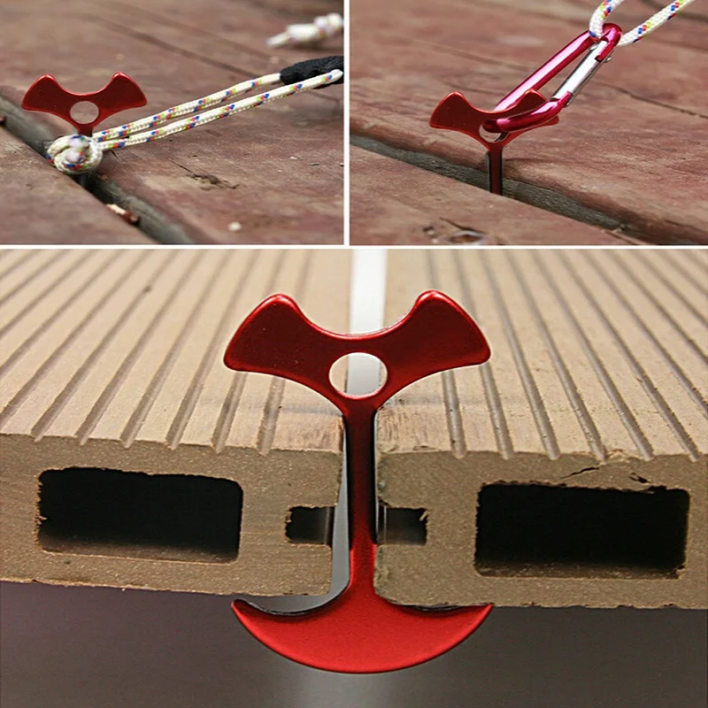 

1PCS Portable Camping Equipment Tent Pile Hook Trailer Rope Cover Deck Fixed Buckle Tent Stakes Outdoor Camping Tool