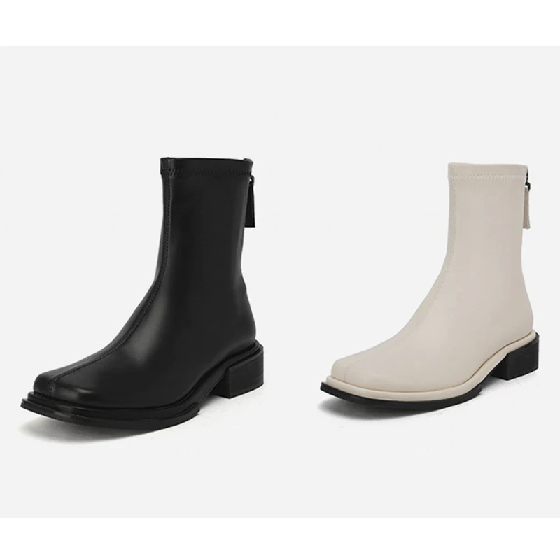 

Женские ботинки челси в британском стиле из натуральной кожи, новинка 2021, осенне-зимние сапоги, женские Элегантные ботильоны на молнии