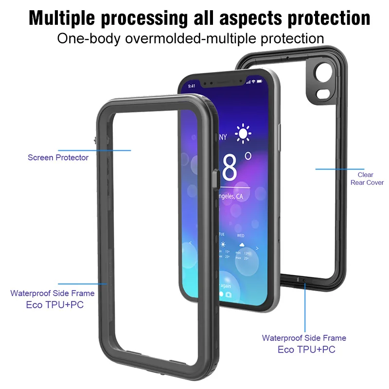 100% водонепроницаемый чехол для iphone XR ударопрочный пылезащитный телефона