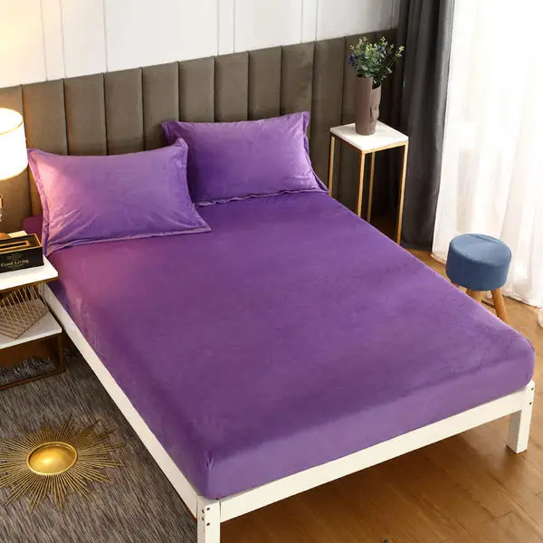 Оптовая продажа простыня полиэстер кристалл бархат постельное белье для матраца