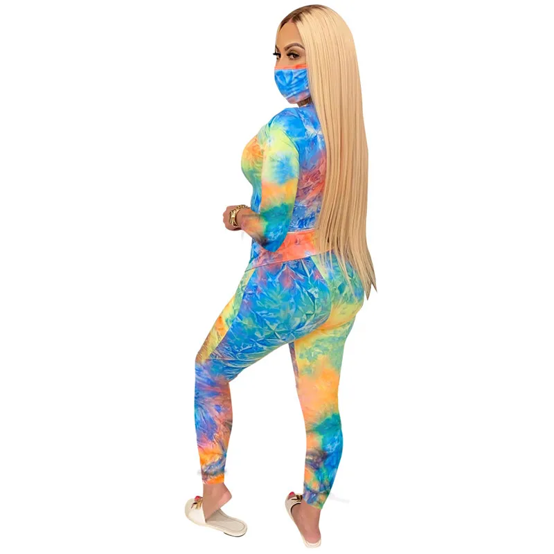 

Tie Dye Tracksuit Women Two Piece Set Spring Autumn Clothes O-Neck Long Sleeve Pullover Top And Pants Home Suit Lounge Wear Ropa
