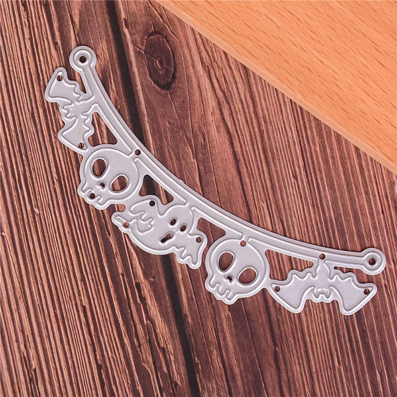 TPXCKz Halloween Cutting Dies Skull Ghost Bat DIY Scrapbooking Paper Card Making Stencil Decor Crafts Embossing Craft Stamps New | Дом и сад