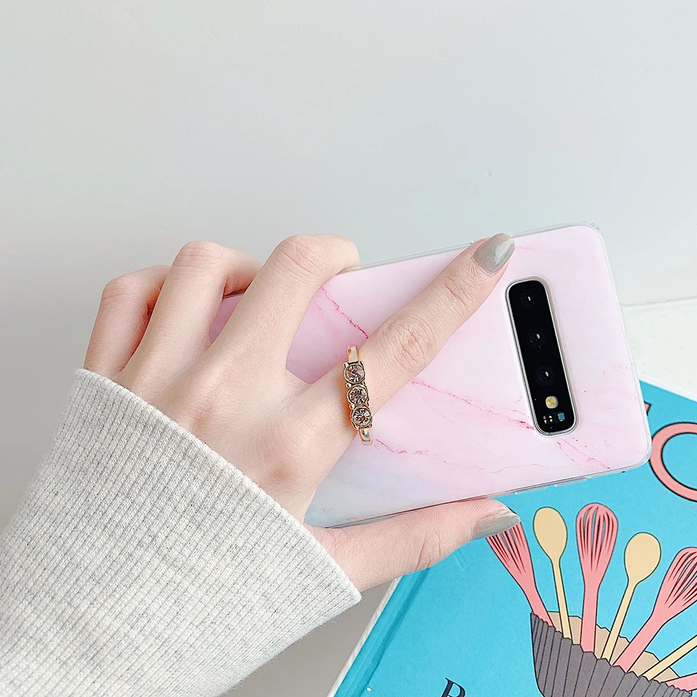 Чехол LOVECOM с градиентом для Samsung S20 S10 S9 Plus A50 A51 Note 10 Pro мягкий чехол накладка кольцом