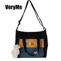 VeryMe Canvas Women Shoulder Bags High Quality Back Pack For Students Fashion Female Messenger Bag Large Capacity Shopping Totes
