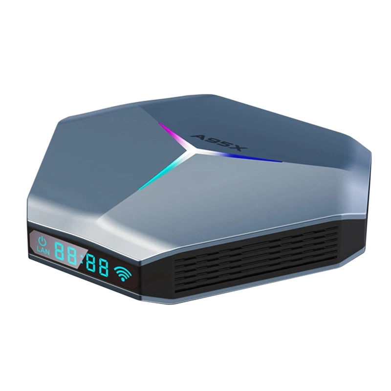 

A95X TV Box Android11 S905X4 Quad Core 2.4G&5.0G Dual WIFI Bluetooth 4.2 RGB Light Smart TV Box