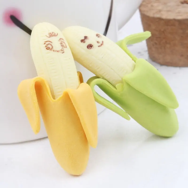 4 шт цвет случайный микс Прекрасный милый банан фруктовый стиль резиновый ластик