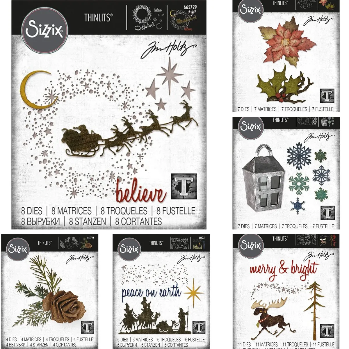 

New Arrival 2021 Christmas Flower Snowflakes Metal Cutting Dies Scrapbook Diary Decoration Stencil Embossing Template Diy big