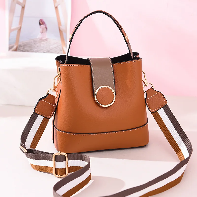 Brown Белые кожаные винтажные сумки через плечо - Цвет: Brown