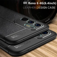 for reno 6 case for reno 6 reno6 capas armor shockproof phone bumper tpu luxury soft leather for fundas oppo reno 6 pro 6 cover