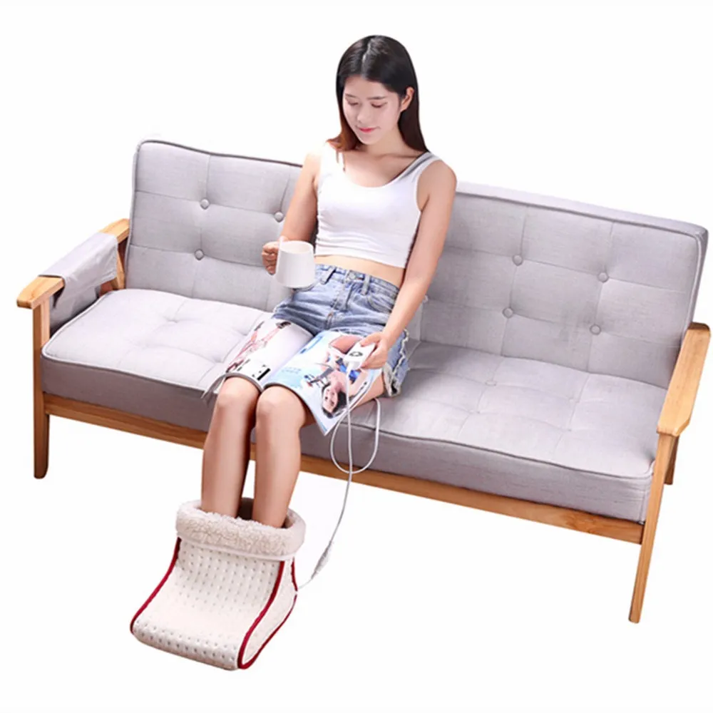24W Plug Type Electric Warm Foot Warmer Heated Washable Heats Remote Control Care Pad Cushion Thermal Feet | Дом и сад