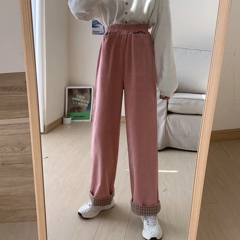 Женские вельветовые брюки JMPRS из 100% хлопка в стиле ретро новинка 2021 клетчатые