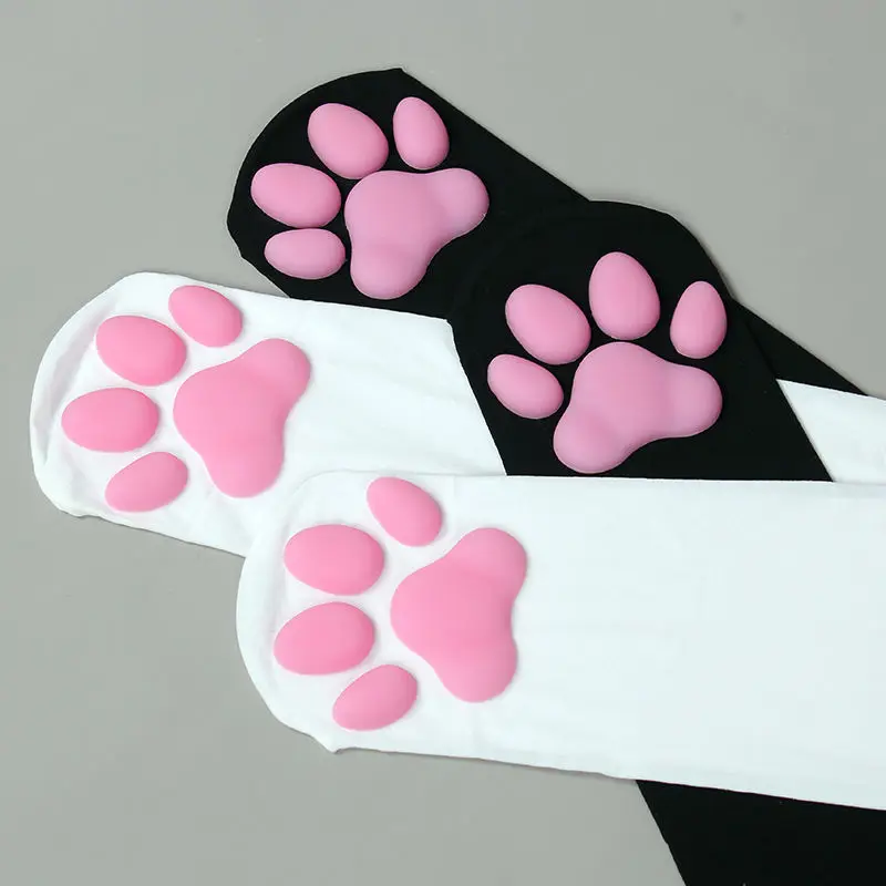 Носки с аниме Pawpads модные чулки повседневные хлопковые до бедра высокие