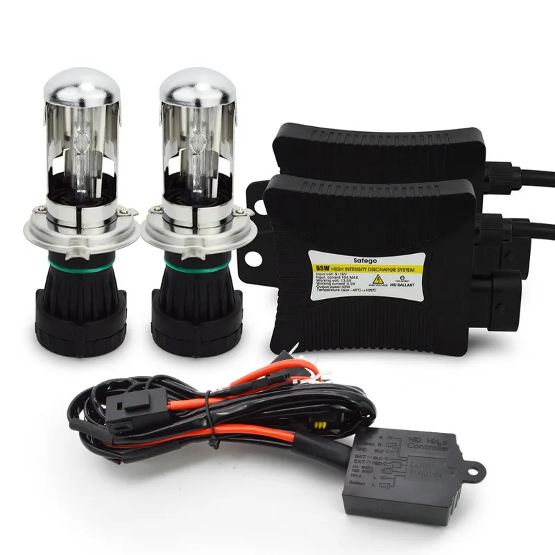 Safego 55 Вт H4 HID Hi/lo Биксенон комплект би ксенон h4 гибкий Высокий Низкий двойной луч